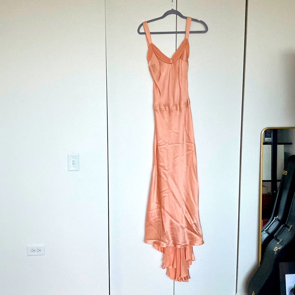 Silk evening gown